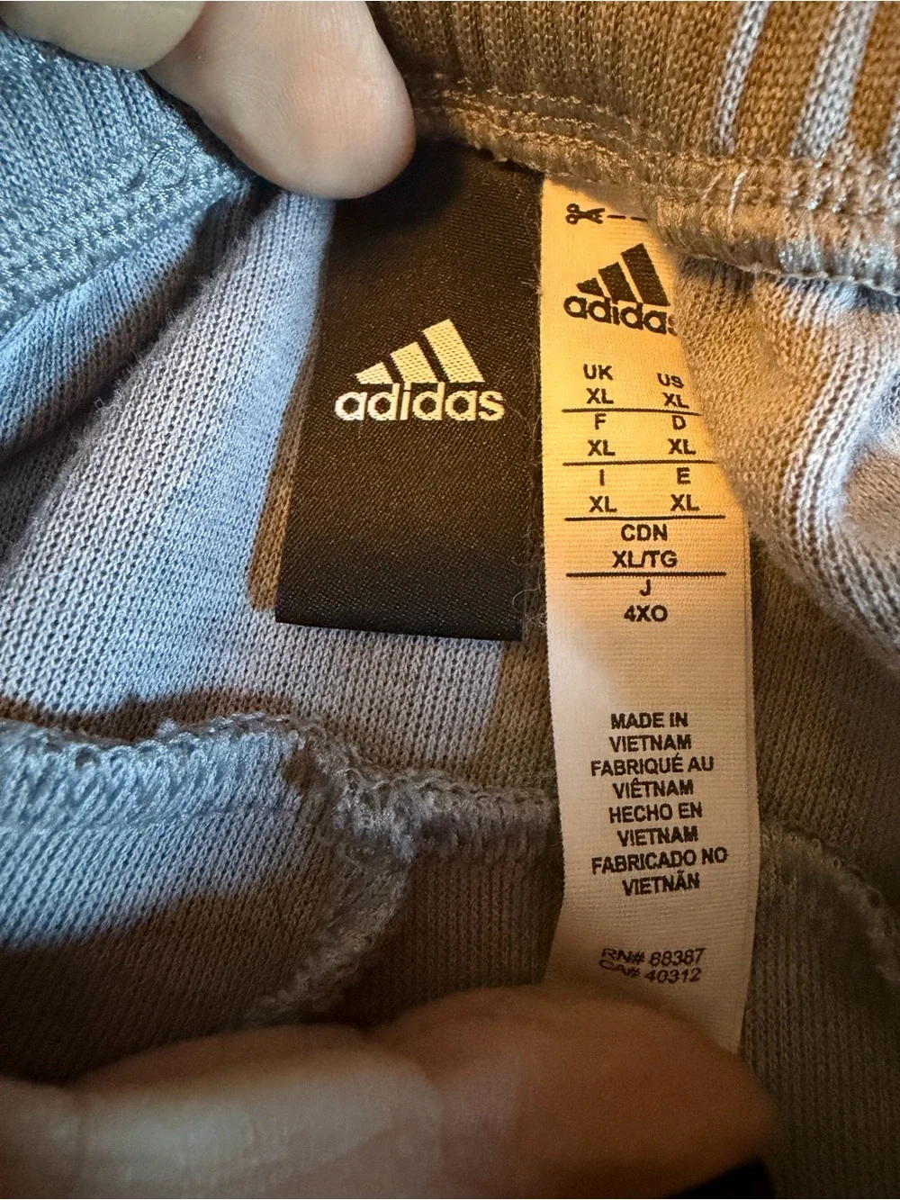 Adidas men’s  Black Snap-Trim Track Pants with Classic 3 White Stripes